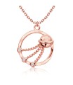 Cute Saturn with CZ Silver Necklace SPE-5239